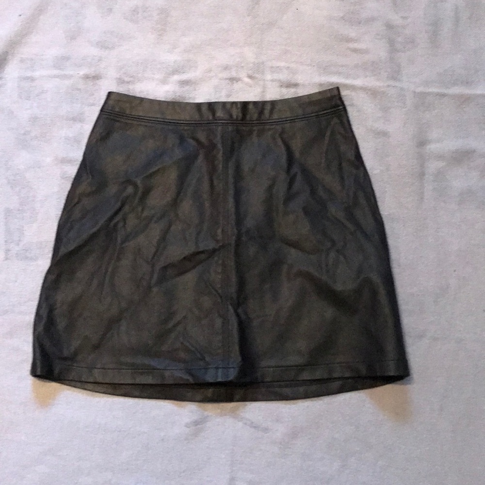 Faux leather skirt